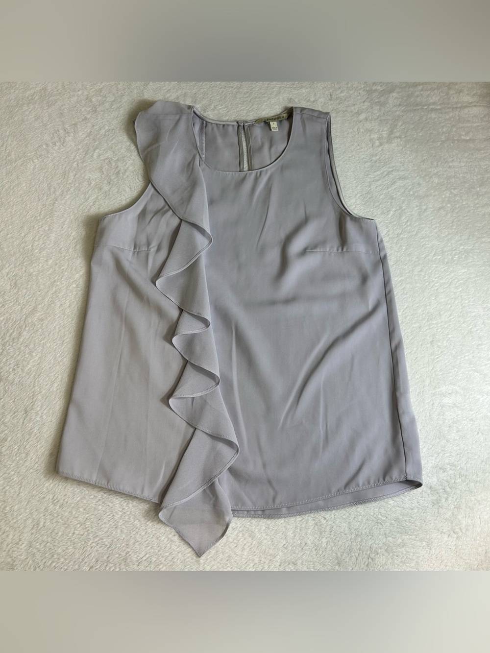 41 Hawthorn Women's Blouse Size Small Light Purple Sleeveless Ruffle Pullover